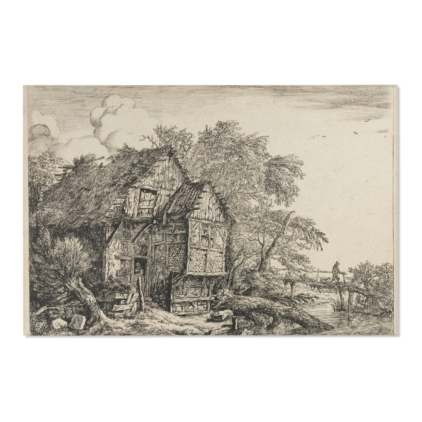 Jacob van Ruisdael - The Little Bridge | Area Rug