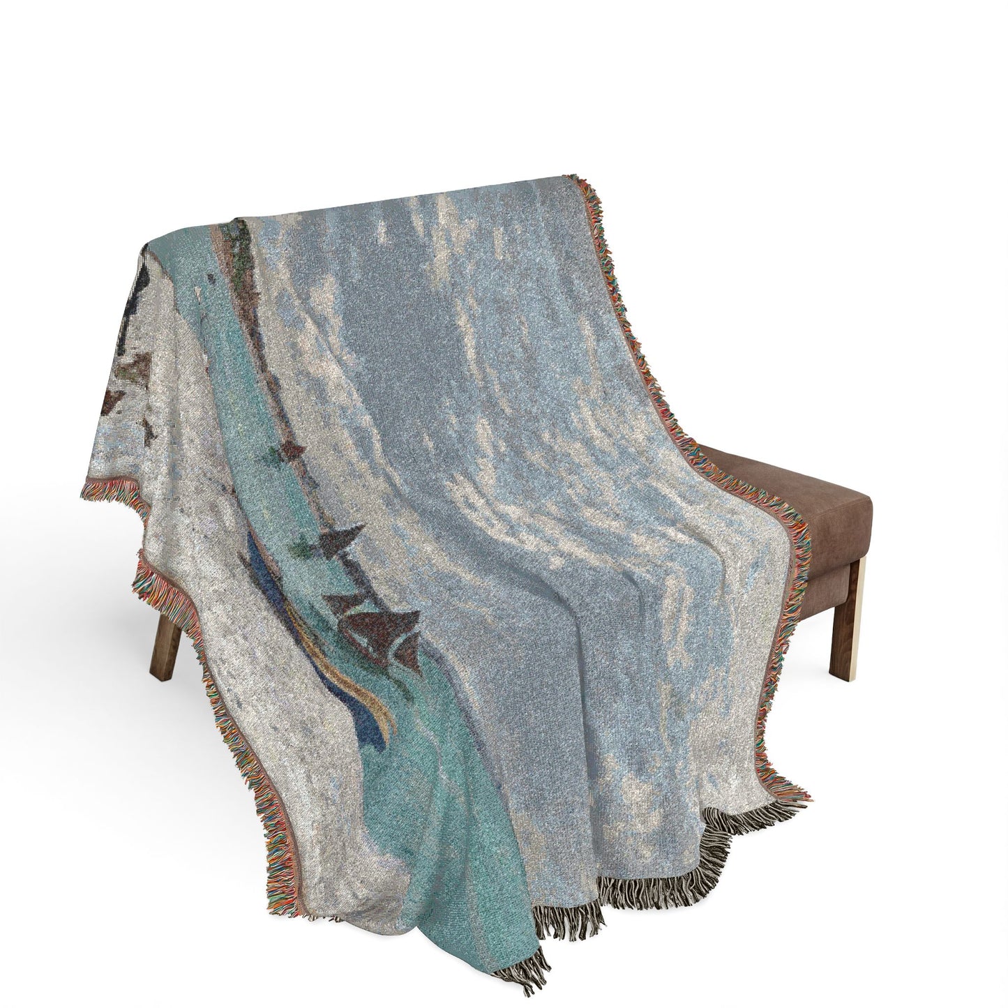 Claude Monet - The Beach at Sainte-Adresse | Woven Tapestry Blanket