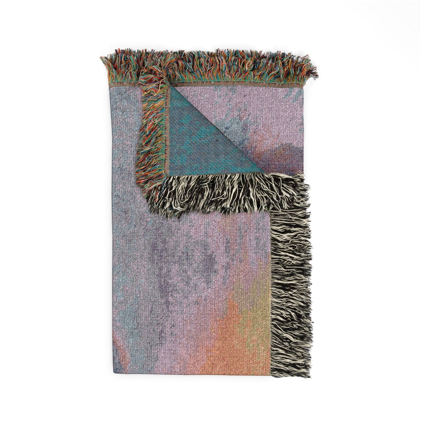 Claude Monet - Stacks of Wheat (Sunset, Snow Effect) | Woven Tapestry Blanket