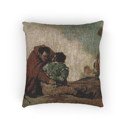 Friar Pedro Binds El Maragato — Francisco de Goya Woven Pillow