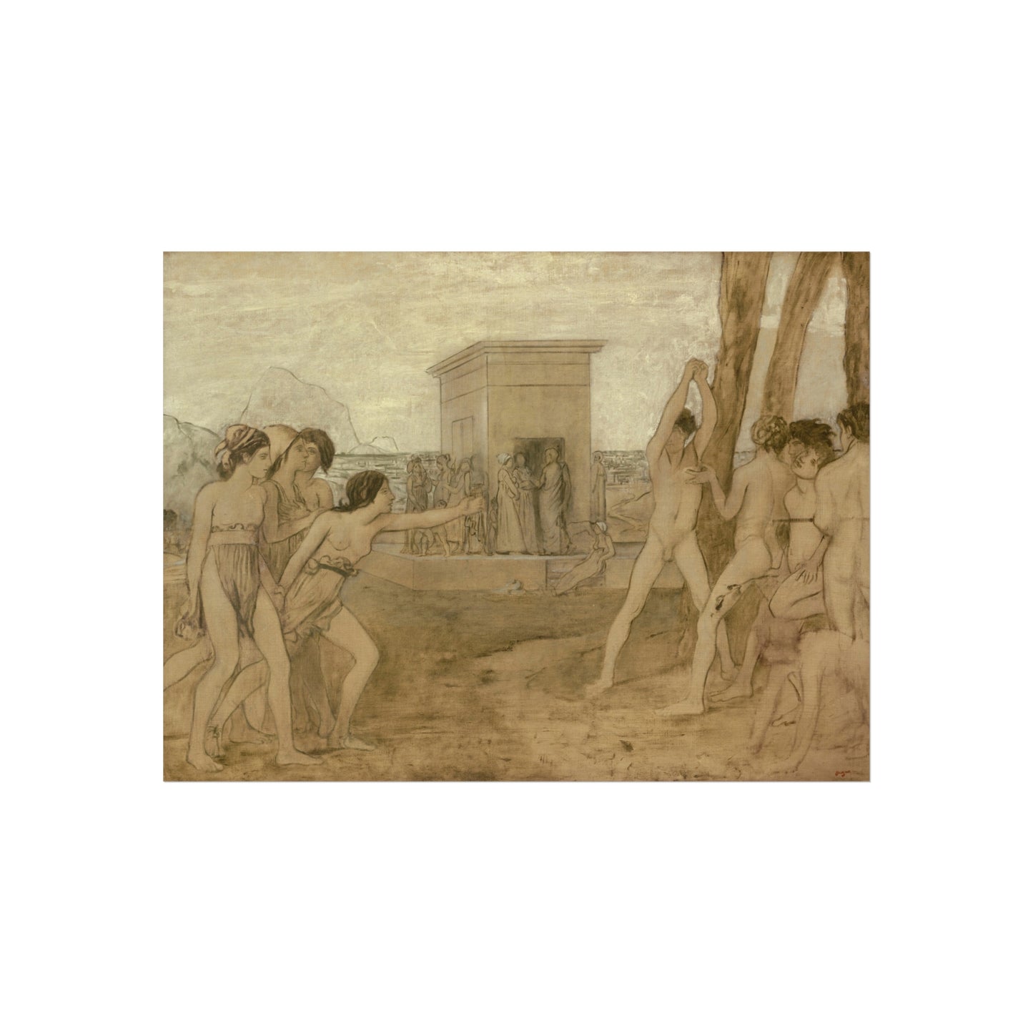 Hilaire Germain Edgar Degas - Young Spartan Girls Challenging Boys | Fine Art Poster