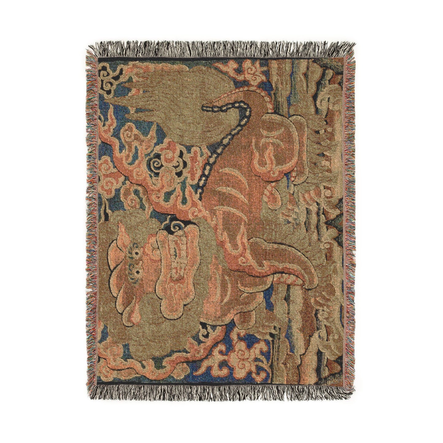 153_rank-badge-with-lion-ming-kesi | Woven Tapestry Blanket