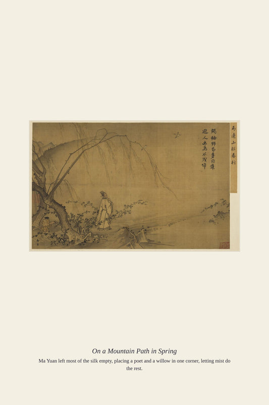 On a Mountain Path in Spring — antique art print