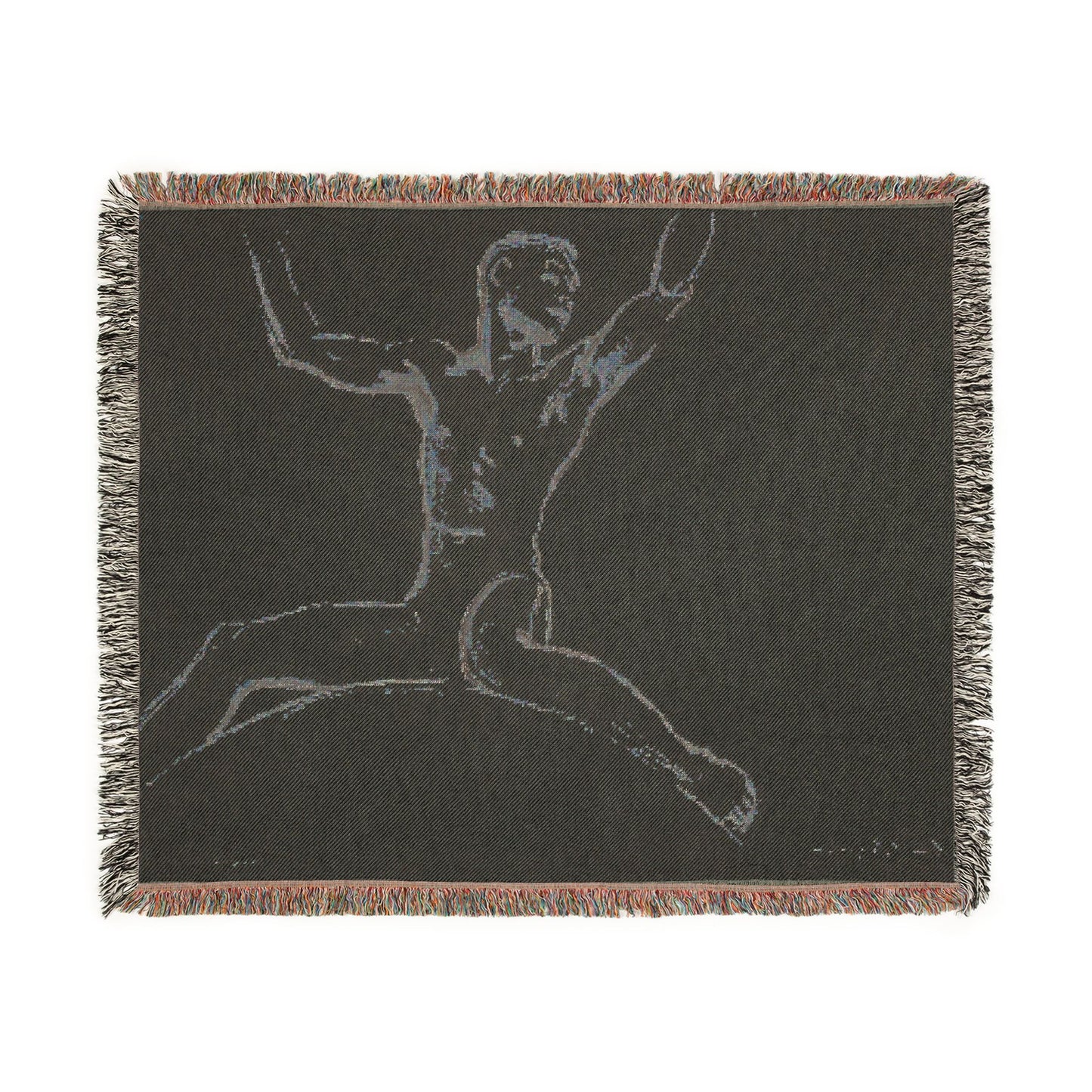 John Singer Sargent - Seated Male Nude, Arms Uplifted | Woven Tapestry Blanket