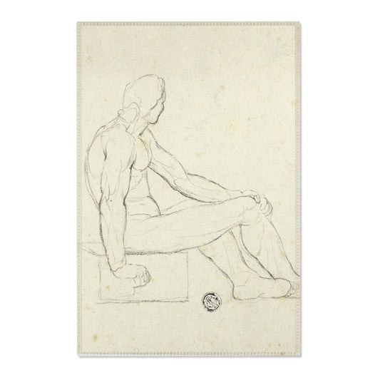 Seated Male Nude (style of David) Area Rug