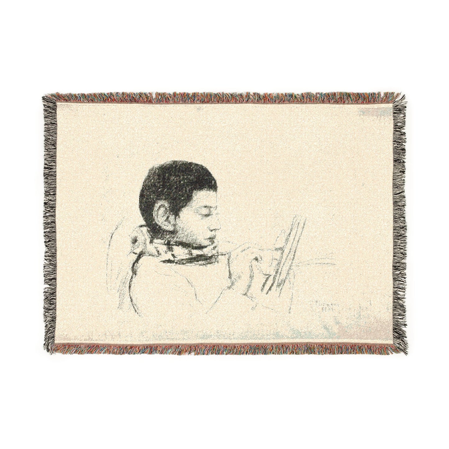 Camille Pissarro - Portrait Lucien Pissarro | Tapestry Blanket