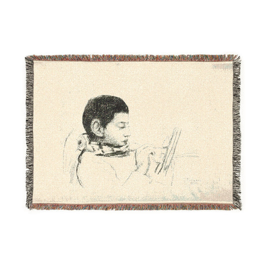 Portrait of Lucien Pissarro — Pissarro Tapestry Blanket
