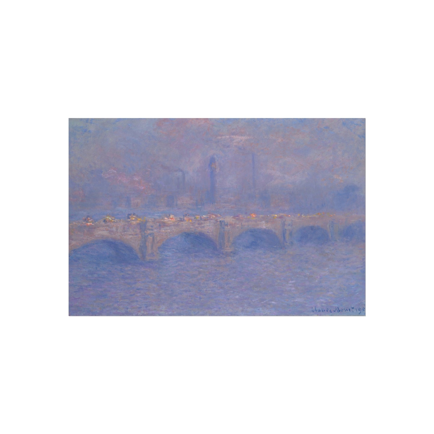 Claude Monet - Waterloo Bridge, Sunlight Effect | Fine Art Poster