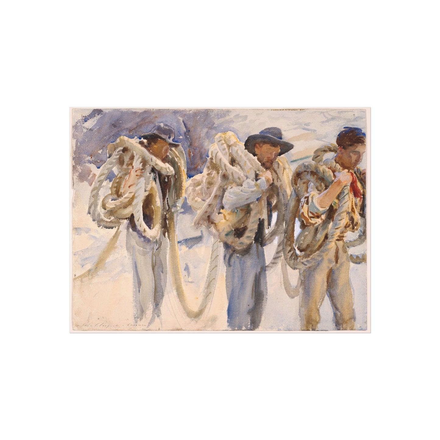 John Singer Sargent - Workmen at Carrara | Fine Art Poster