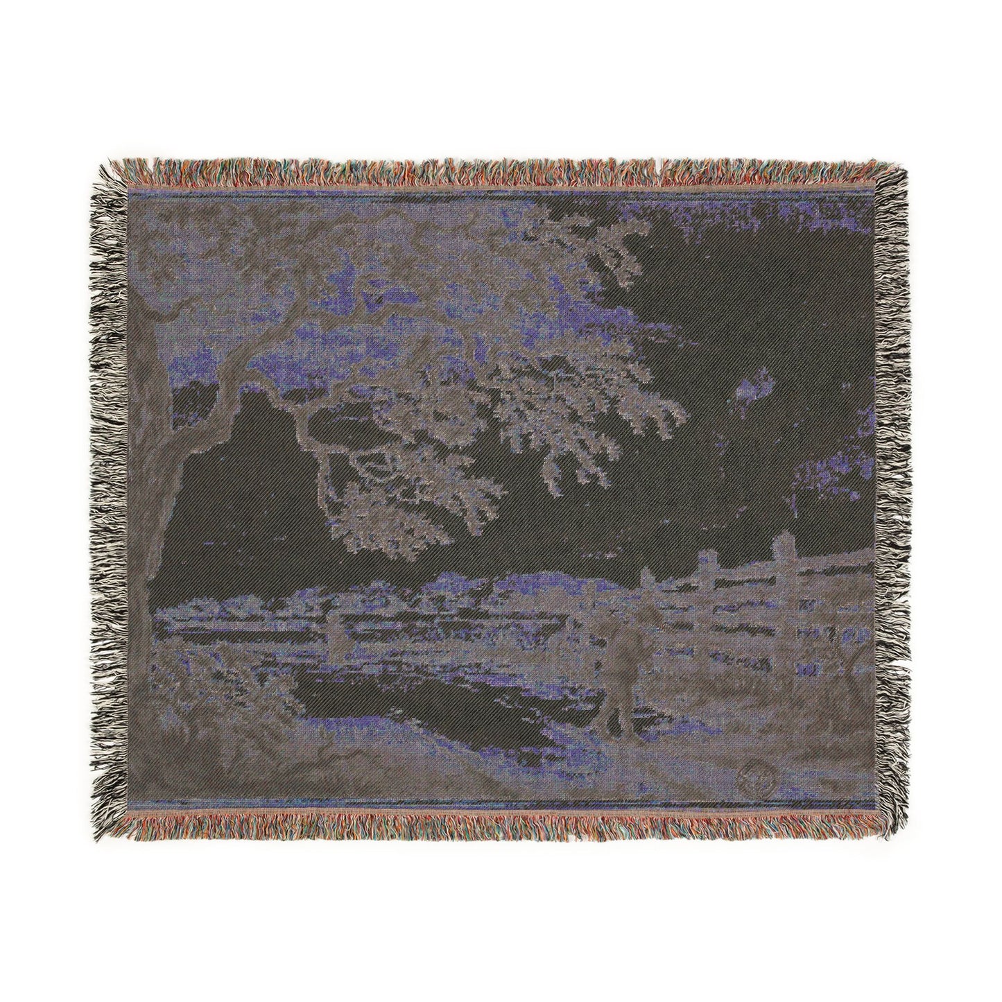 Style of Jacob van Ruisdael - Figures with Baskets on Road | Woven Tapestry Blanket