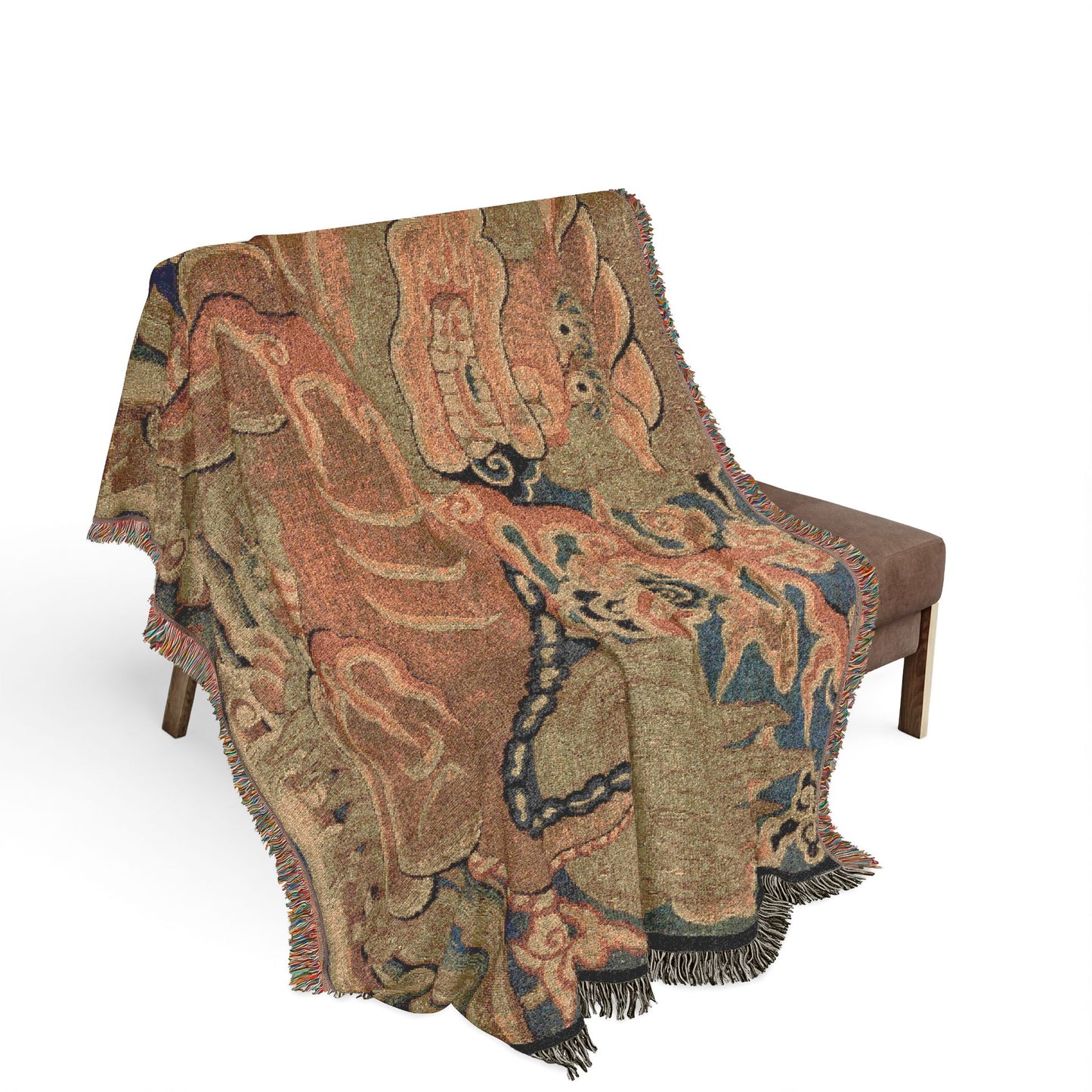 153_rank-badge-with-lion-ming-kesi | Woven Tapestry Blanket