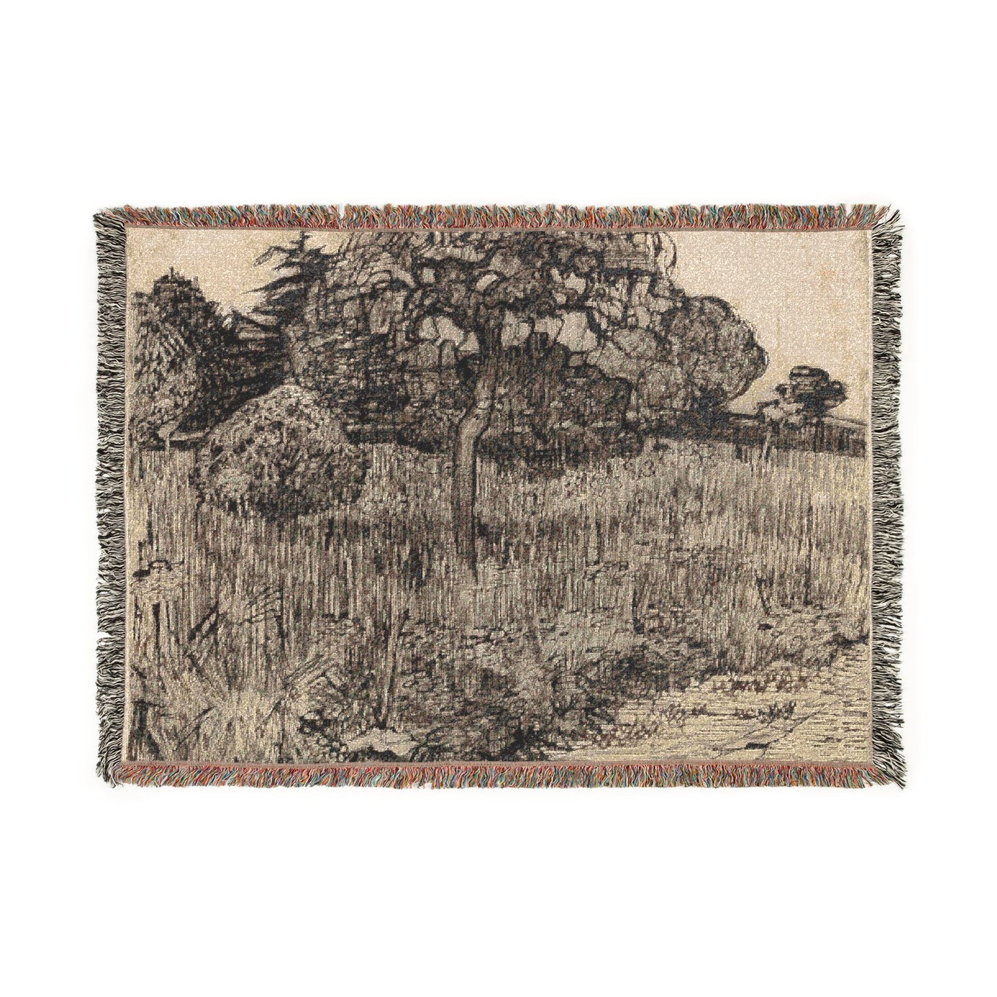 Vincent van Gogh - Weeping Tree | Woven Tapestry Blanket