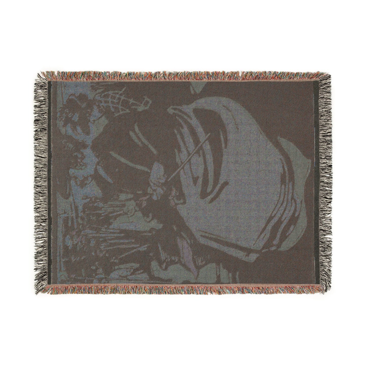 London Types: Flower Girl Woven Throw Blanket