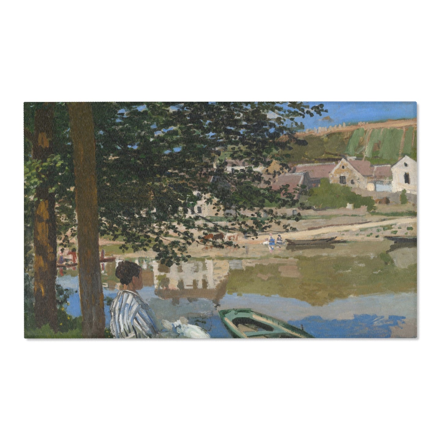 Claude Monet - On the Bank of the Seine, Bennecourt | Area Rug