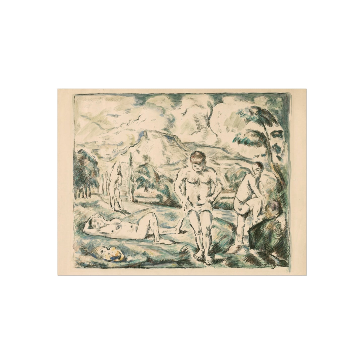 Paul Cezanne - Large Bathers | Fine Art Poster