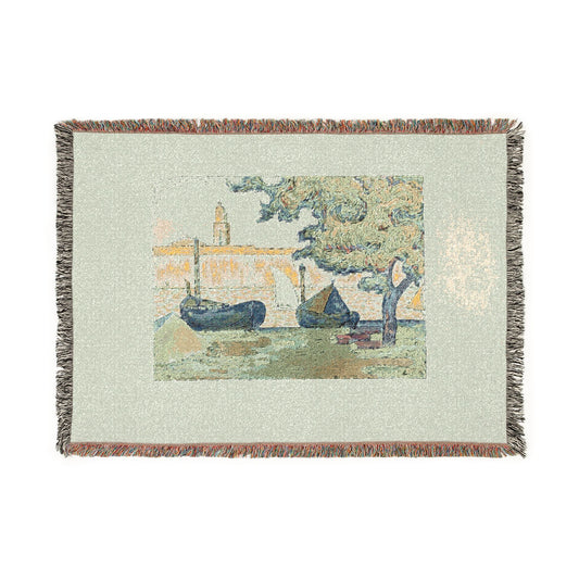 The Port of St. Tropez II — Signac Tapestry Blanket