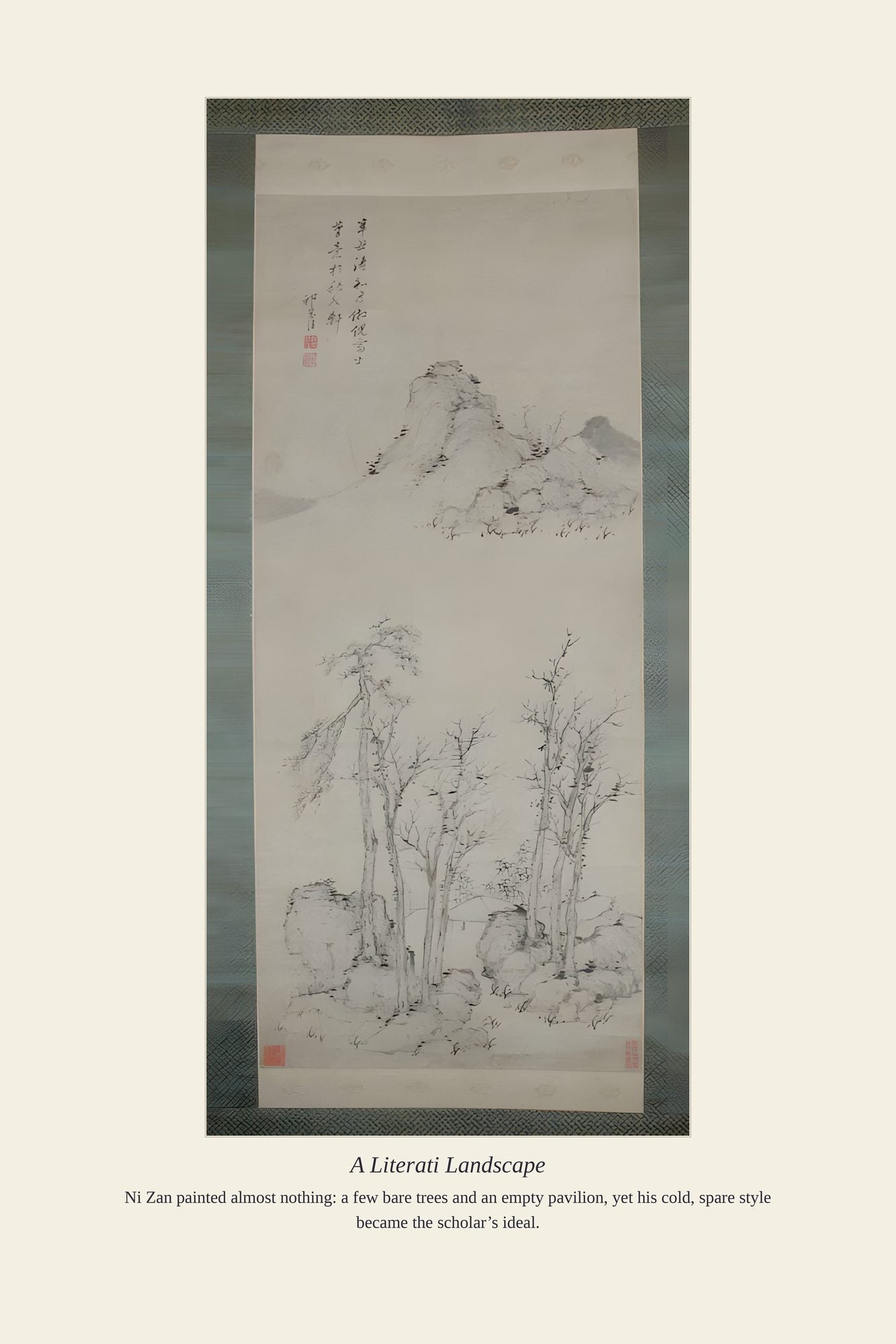 A Literati Landscape — antique art print