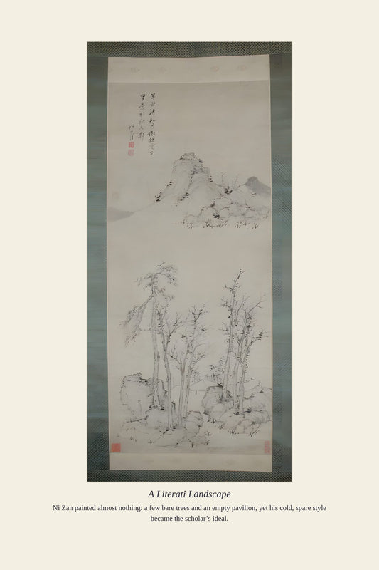 A Literati Landscape — antique art print