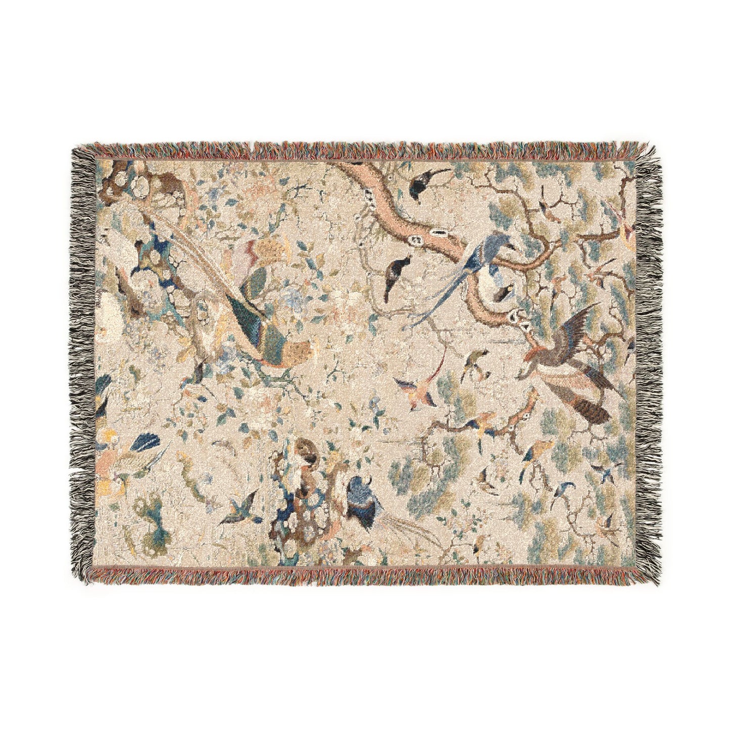 A Myriad of Birds Woven Throw Blanket