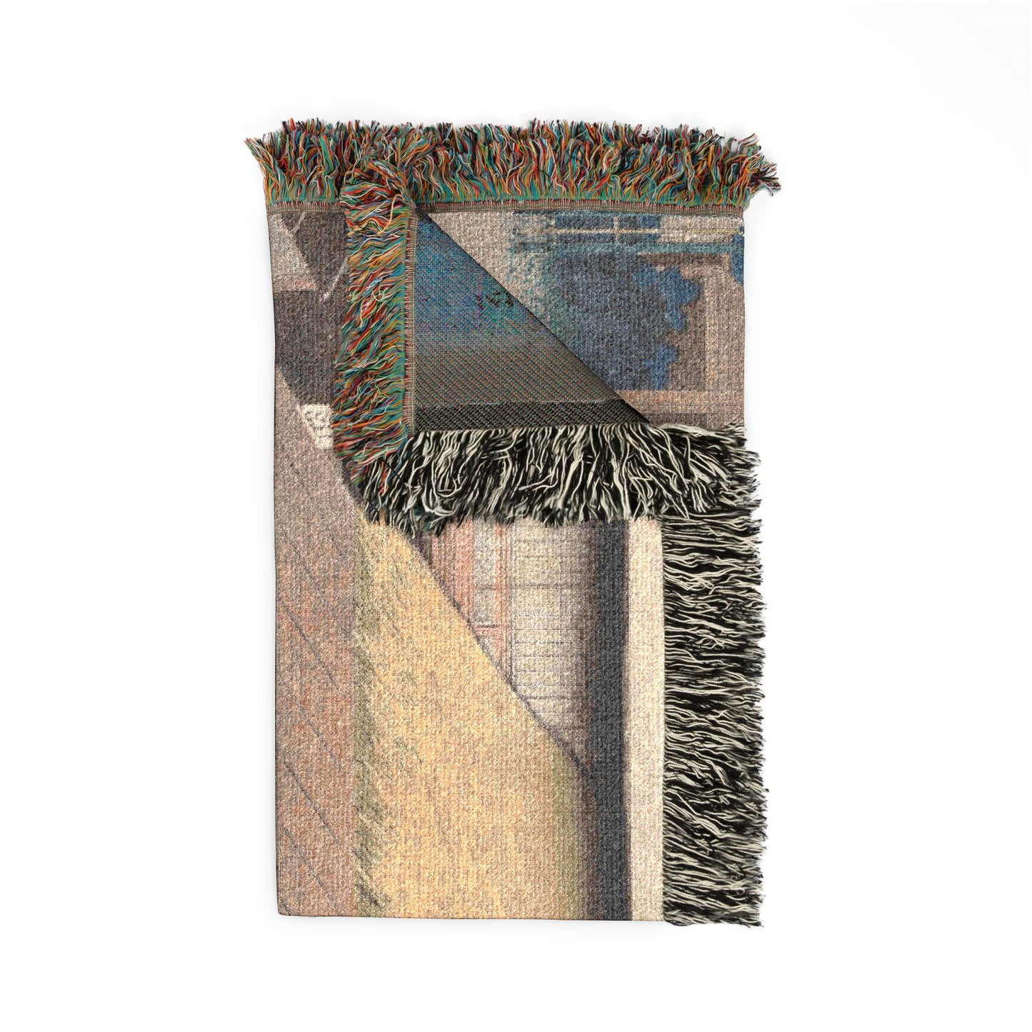 Shimosuwa, from Sixty-Nine Stations of the Kisokaidō Woven Throw Blanket