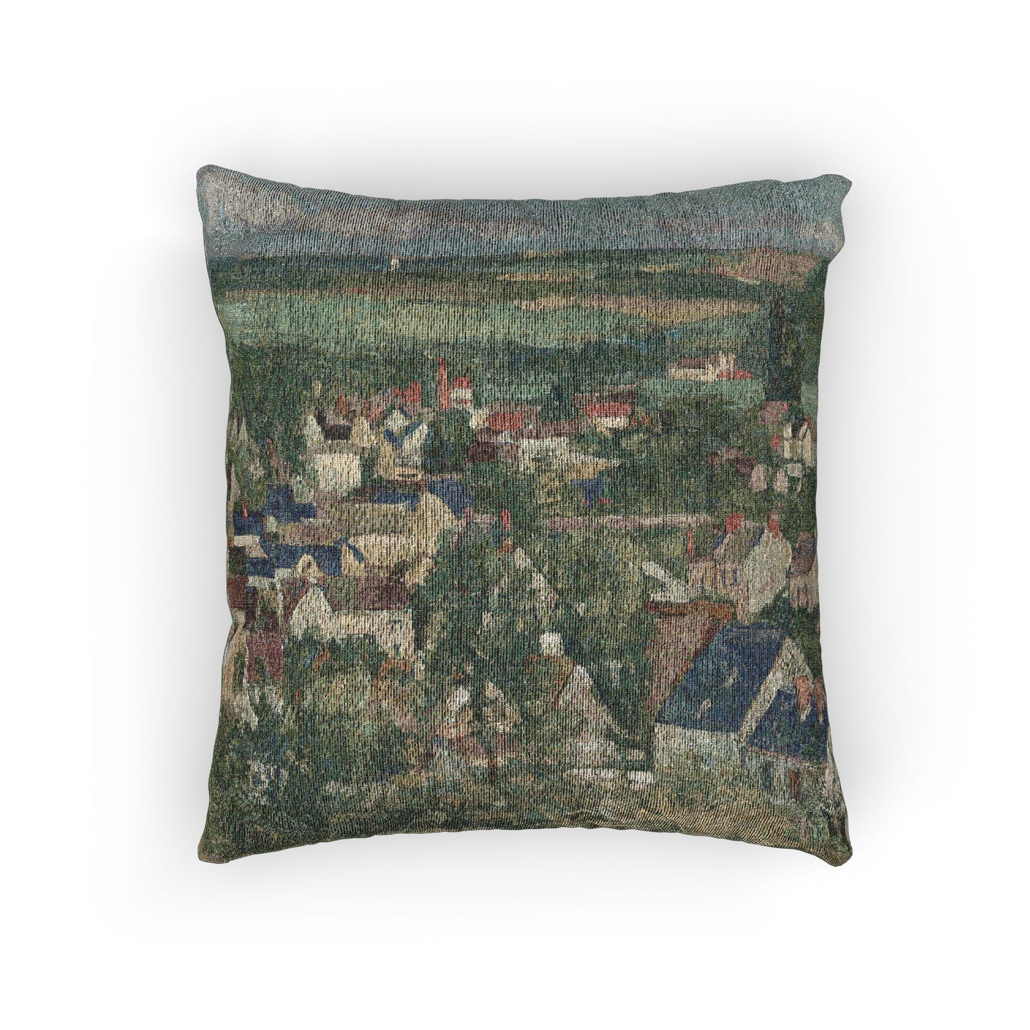 Paul Cezanne - Auvers, Panoramic View | Woven Pillow