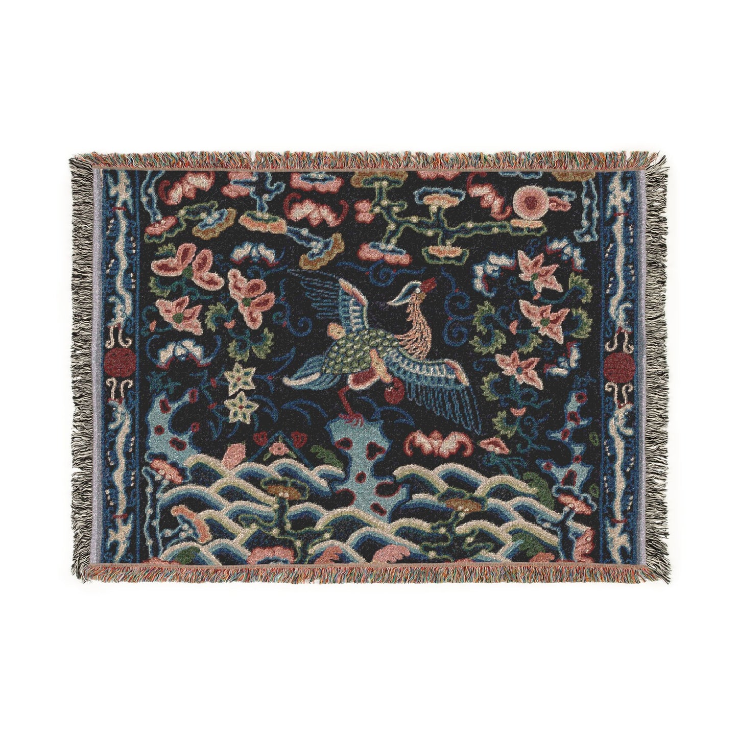126_rank-badge | Woven Tapestry Blanket