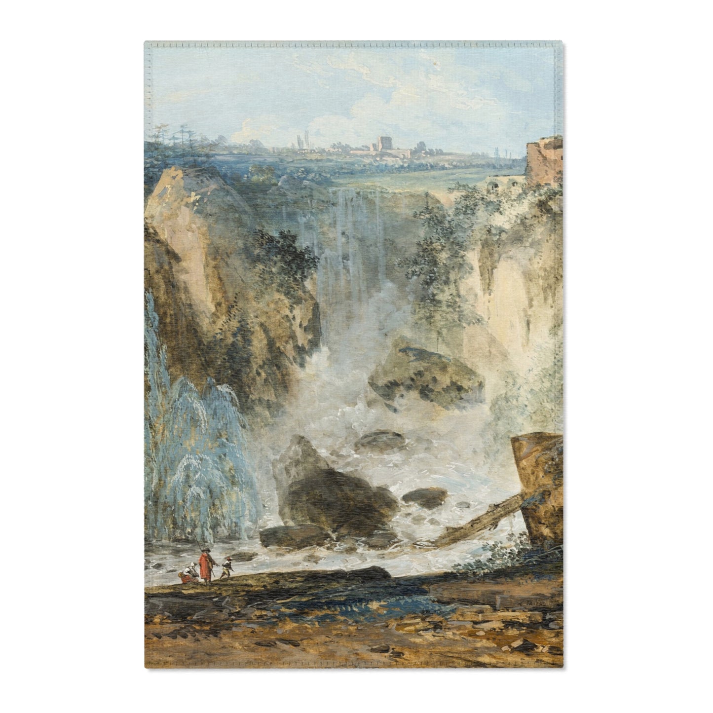 Louis Gabriel Moreau - Waterfall | Area Rug