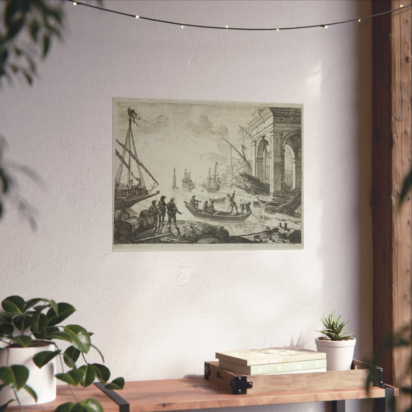 Claude Lorrain - Harbor Scene with a Lighthouse | Fine Art Poster