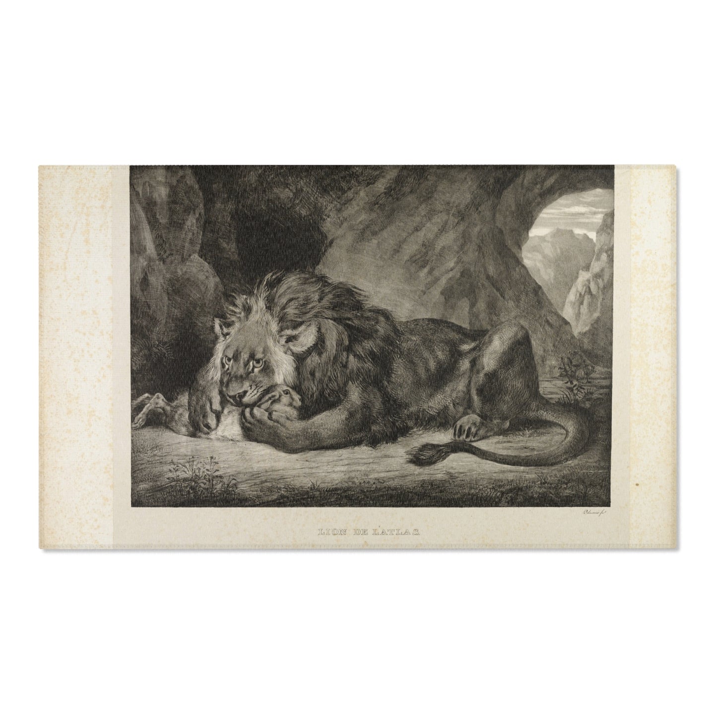 Eugène Delacroix - Lion of the Atlas Mountains | Area Rug