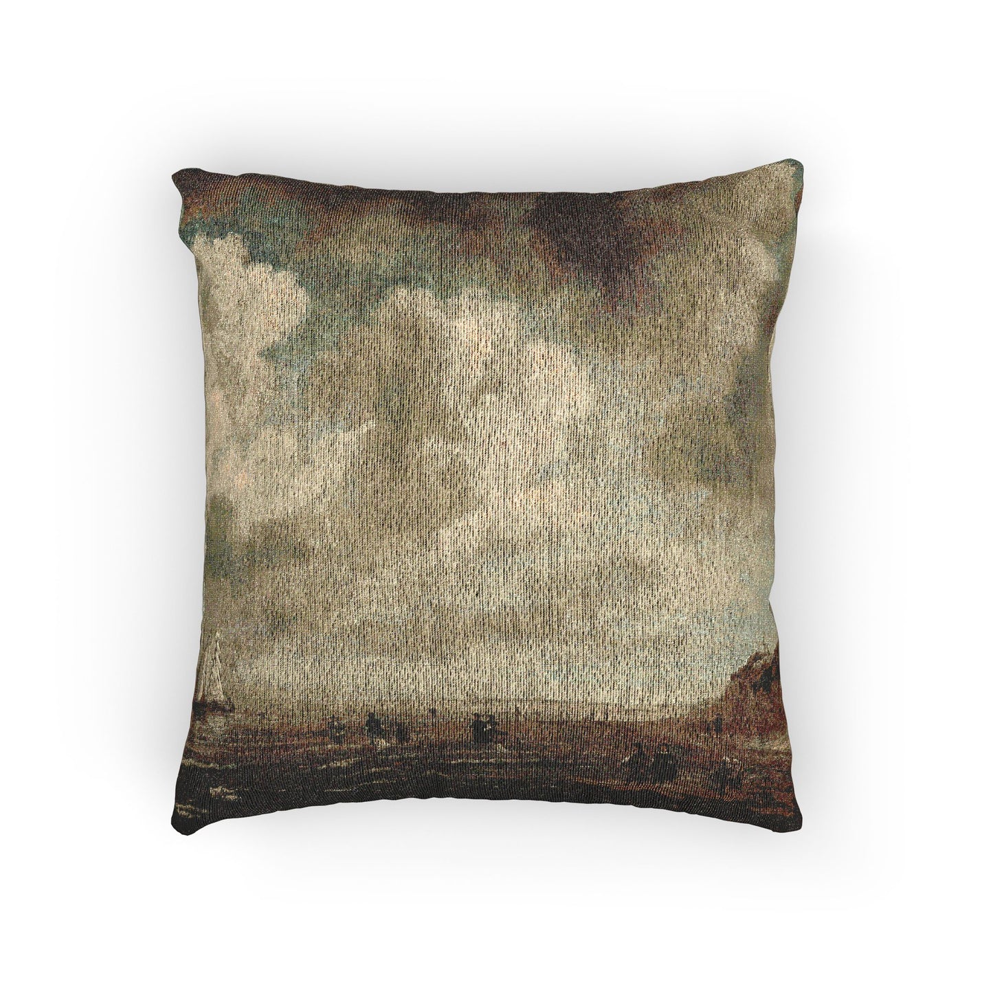 Naar Jacob van Ruisdael - Beach View - 154 - Mauritshuis | Woven Pillow
