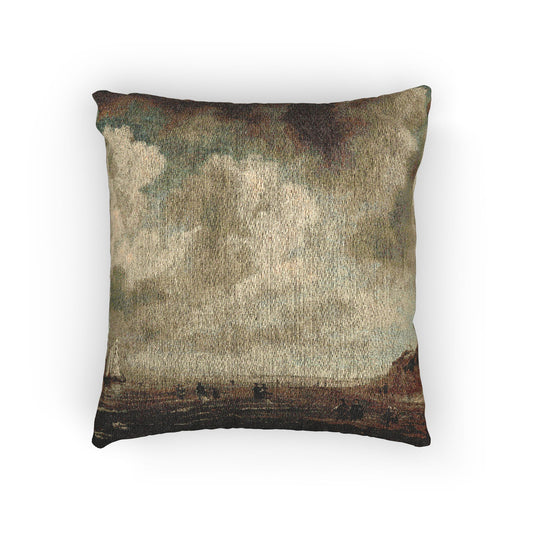 Beach View (after Jacob van Ruisdael) Woven Pillow