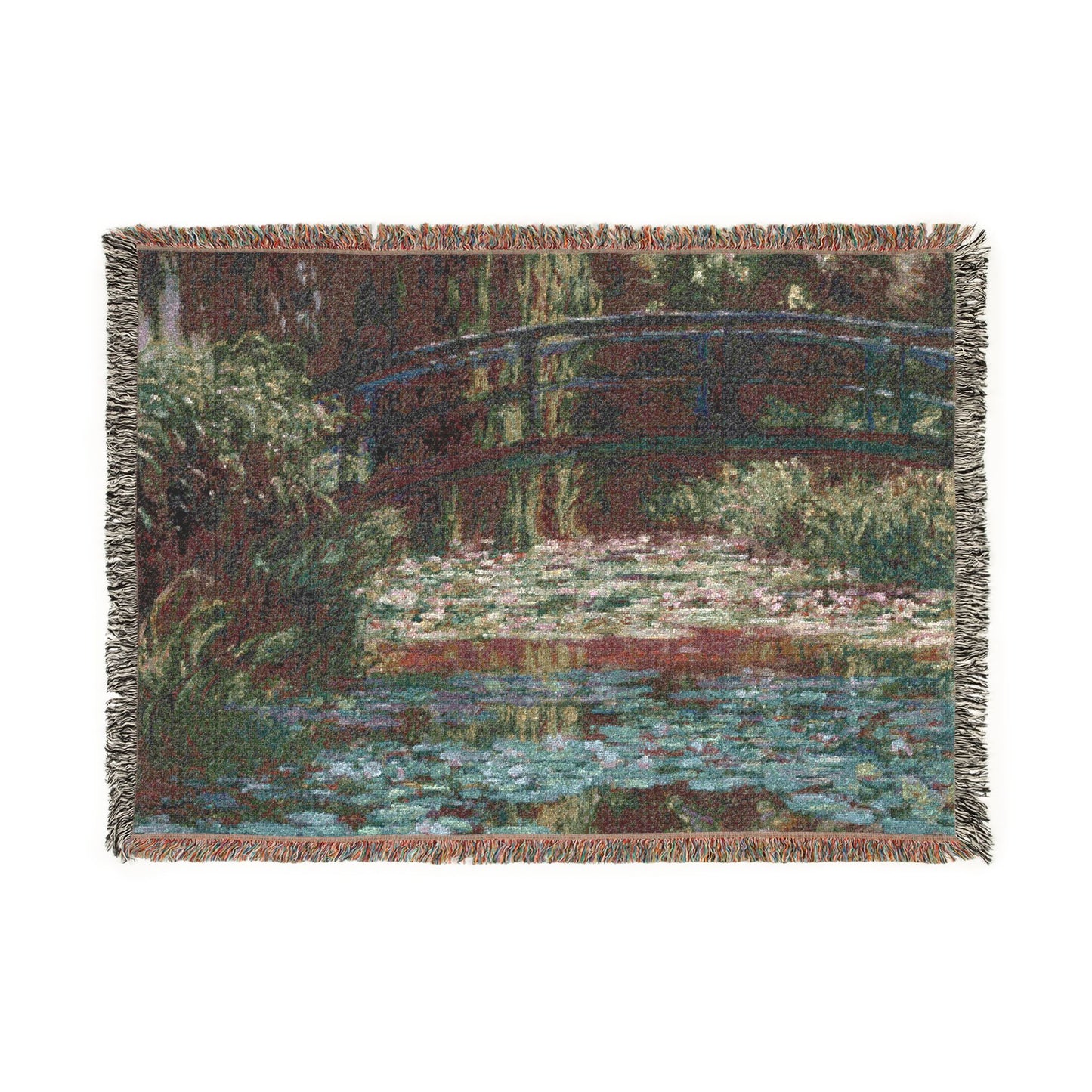 Claude Monet - Water Lily Pond | Woven Tapestry Blanket