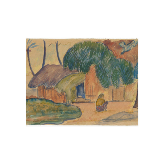 Tahitian Hut — Paul Gauguin Fine Art Poster