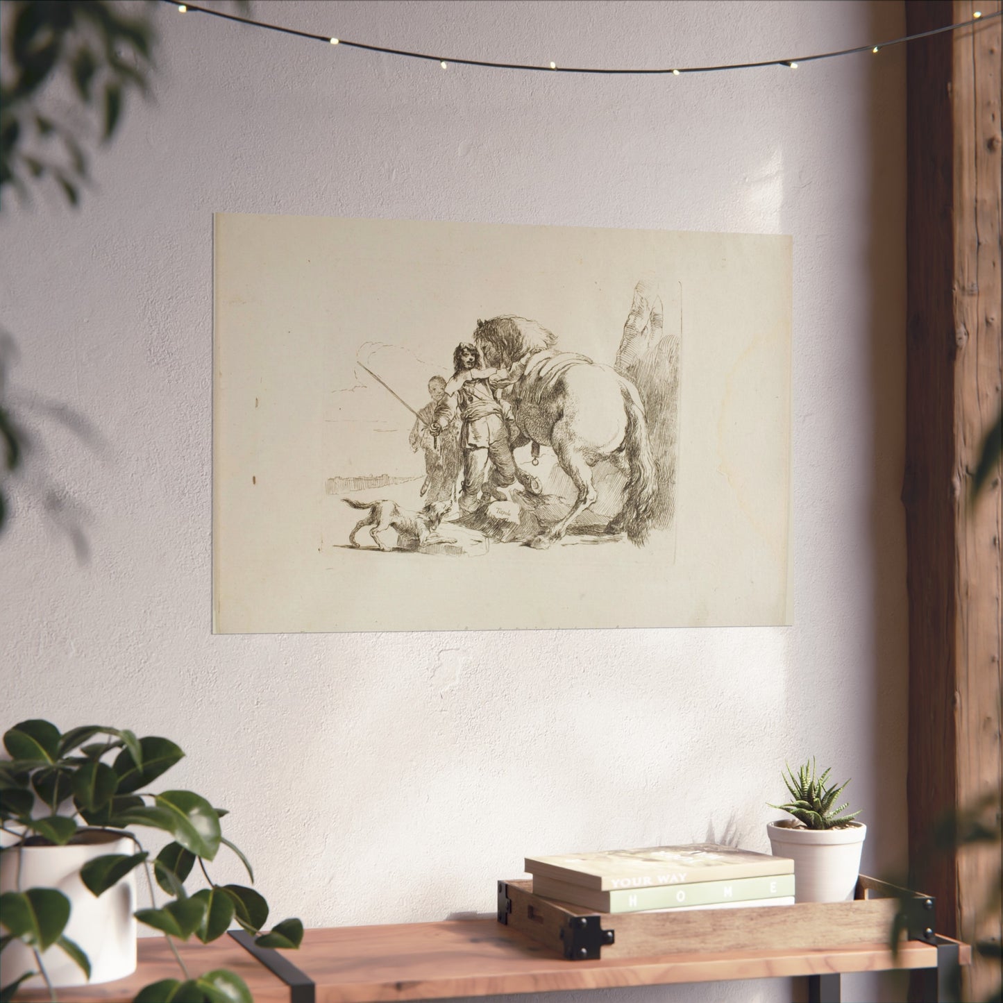 Giovanni Battista Tiepolo - The Rider Standing by His Horse, from Capricci | Fine Art Poster