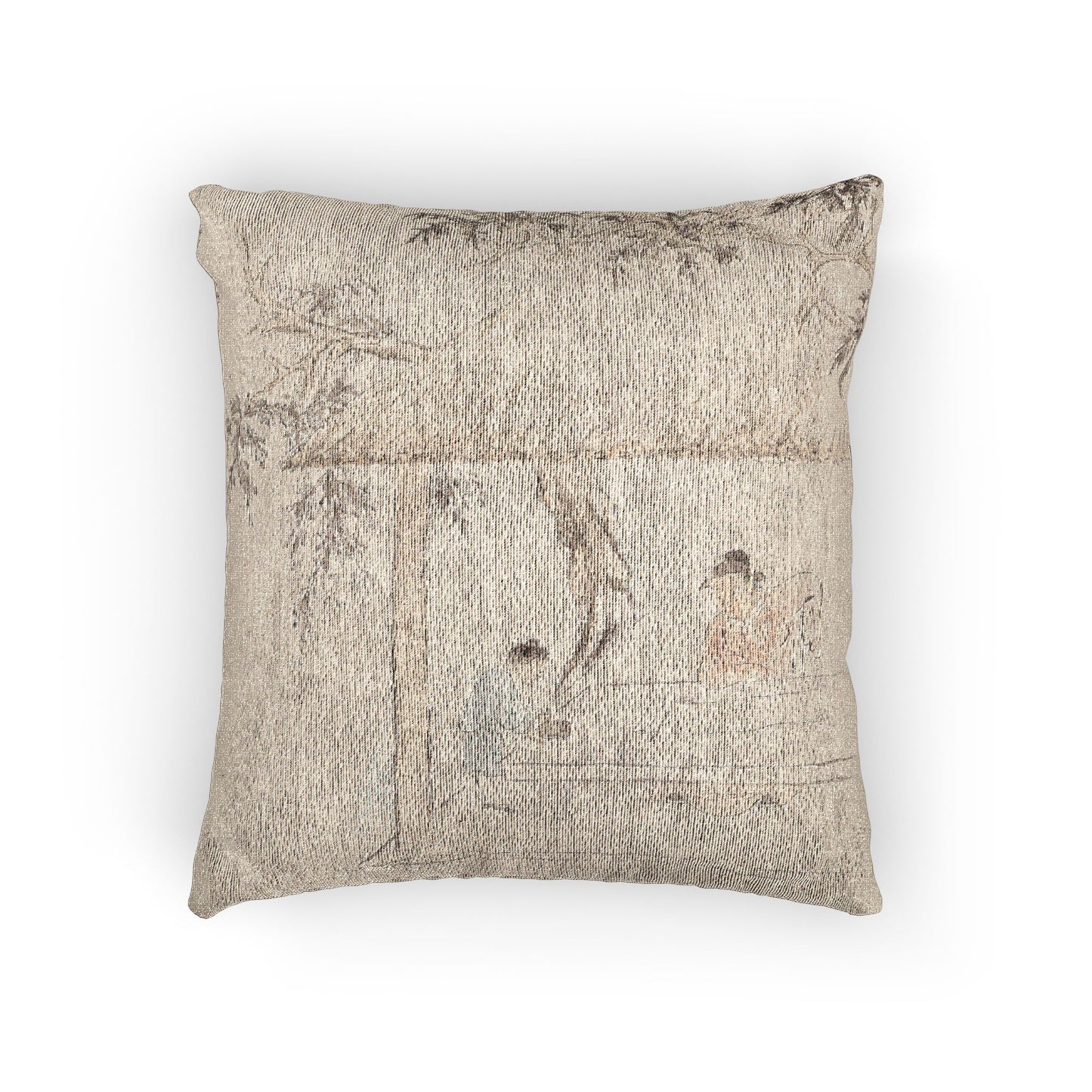 118_a-scholar-at-a-table-with-a-servant | Woven Pillow