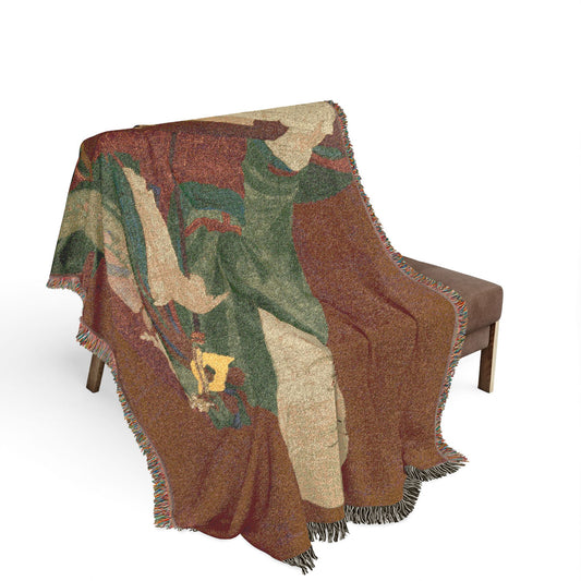 Portrait of the Great Master Yeongwoldang Eungjin Woven Throw Blanket
