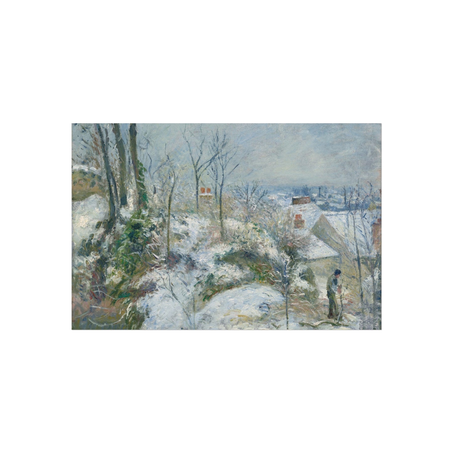 Camille Pissarro - Rabbit Warren at Pontoise, Snow | Fine Art Poster
