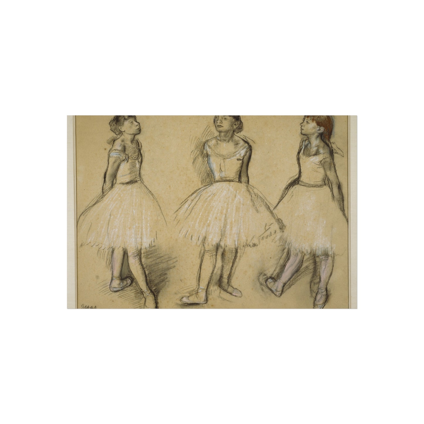Hilaire Germain Edgar Degas - Three Studies of a Dancer in Fourth Position | Fine Art Poster