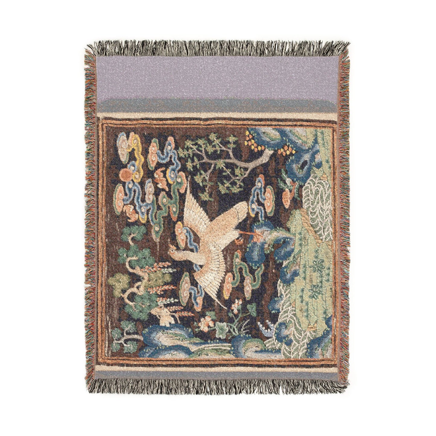 147_rank-badge-with-wild-goose | Woven Tapestry Blanket