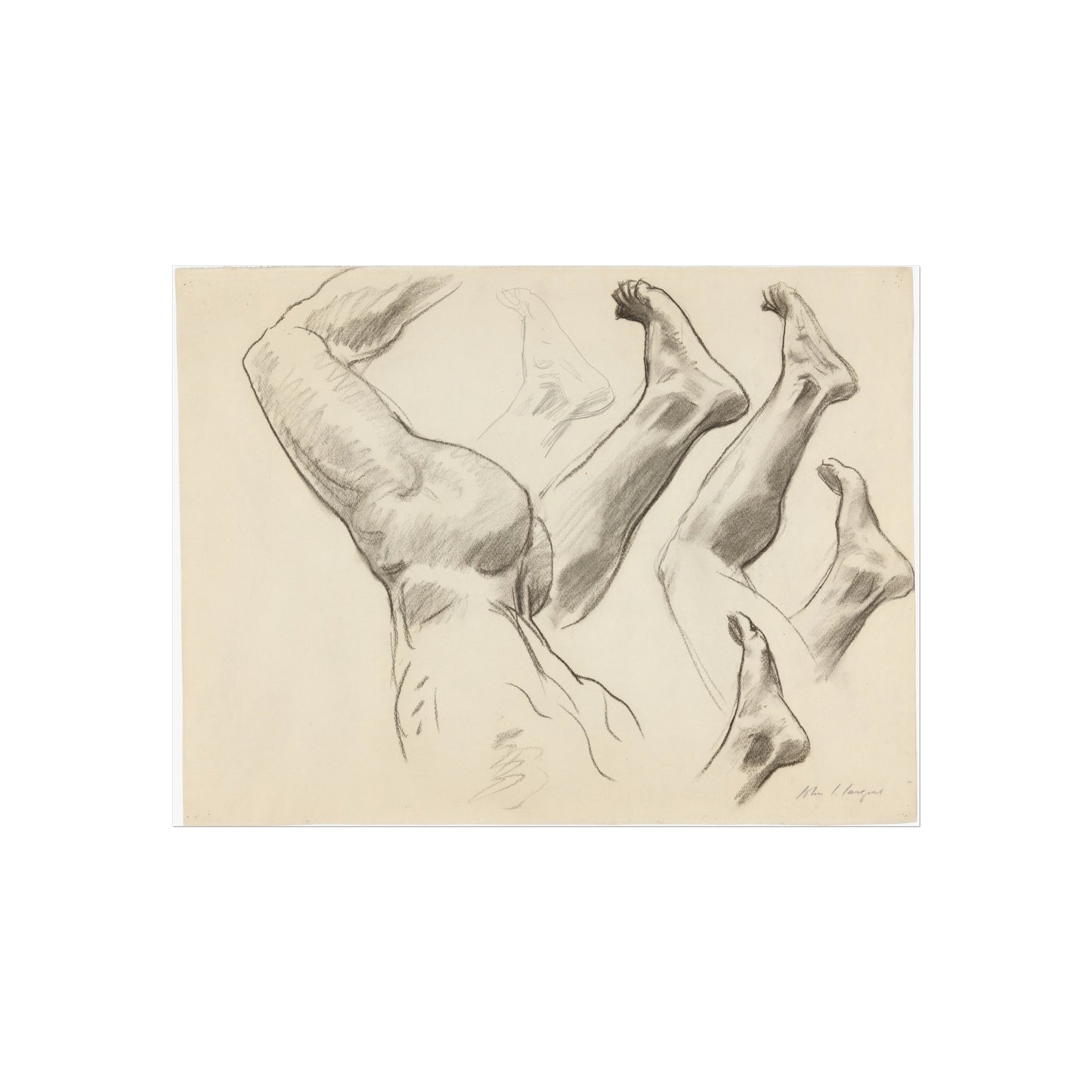 John Singer Sargent - Sketches of Legs and Feet | Fine Art Poster