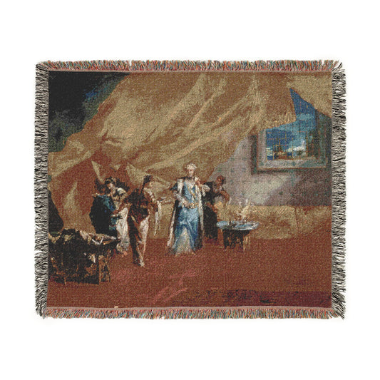 A Sultana Taking Coffee — Guardi Tapestry Blanket
