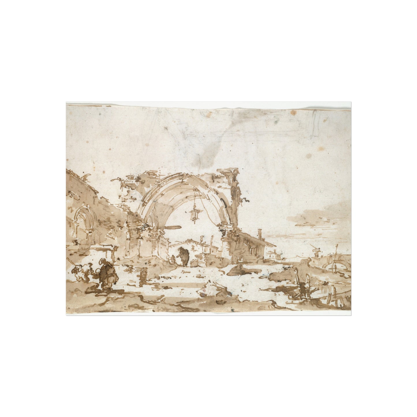 Francesco Guardi - A Capriccio with a Ruined Gothic Arch | Fine Art Poster