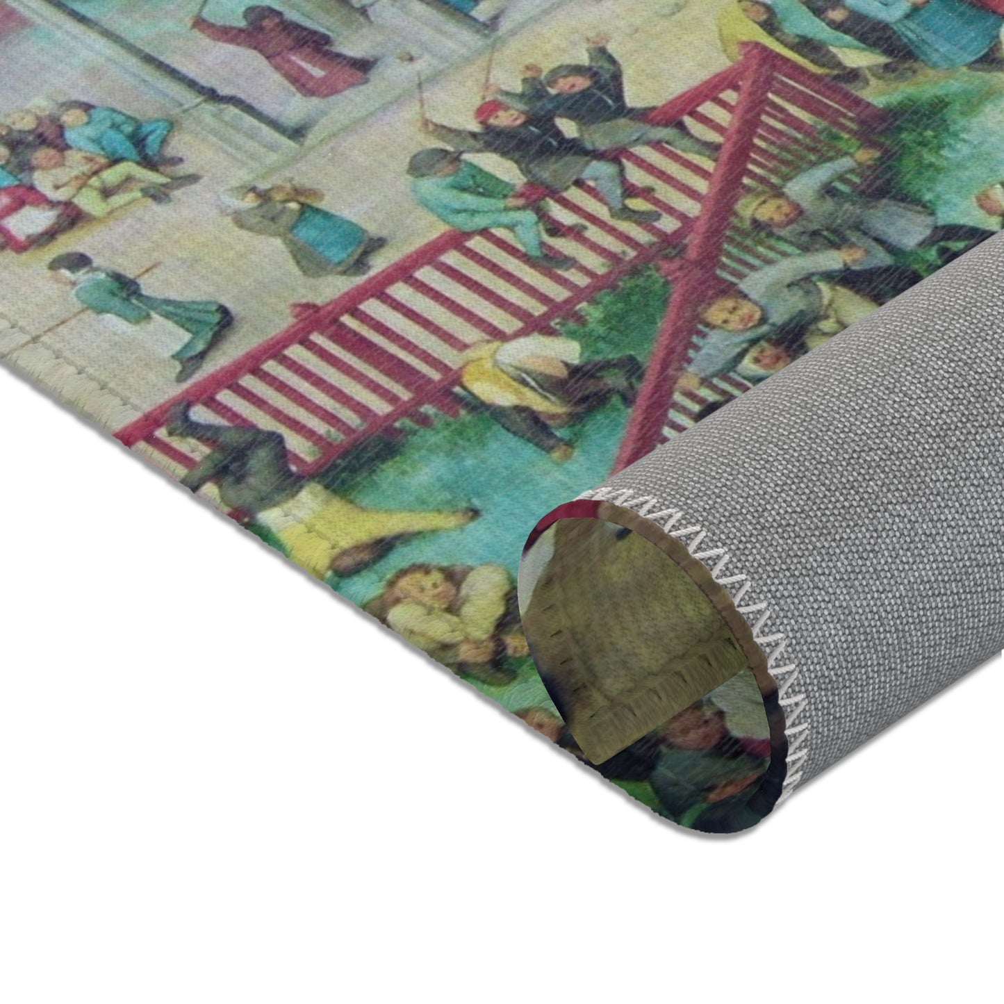 -2022-02-07 Children's Games, Pieter Bruegel the Elder, West Street, Cromer, Norfolk | Area Rug