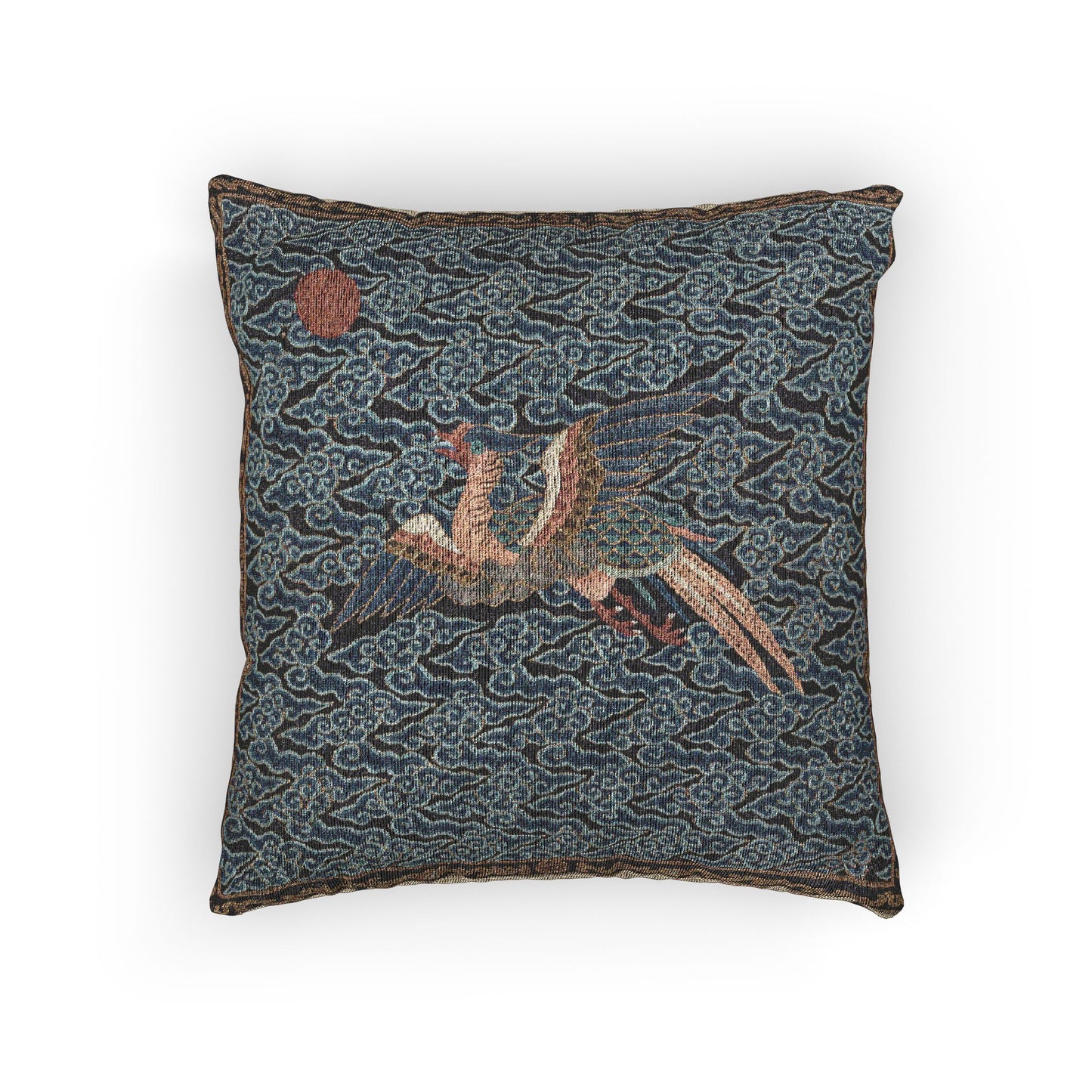 140_rank-badge-with-pheasant | Woven Pillow