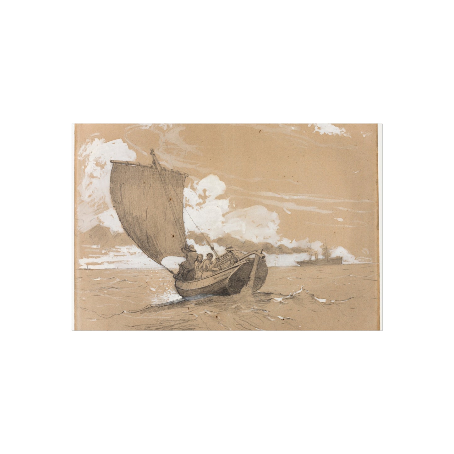 Winslow Homer - Fishing off Scarborough | Fine Art Poster