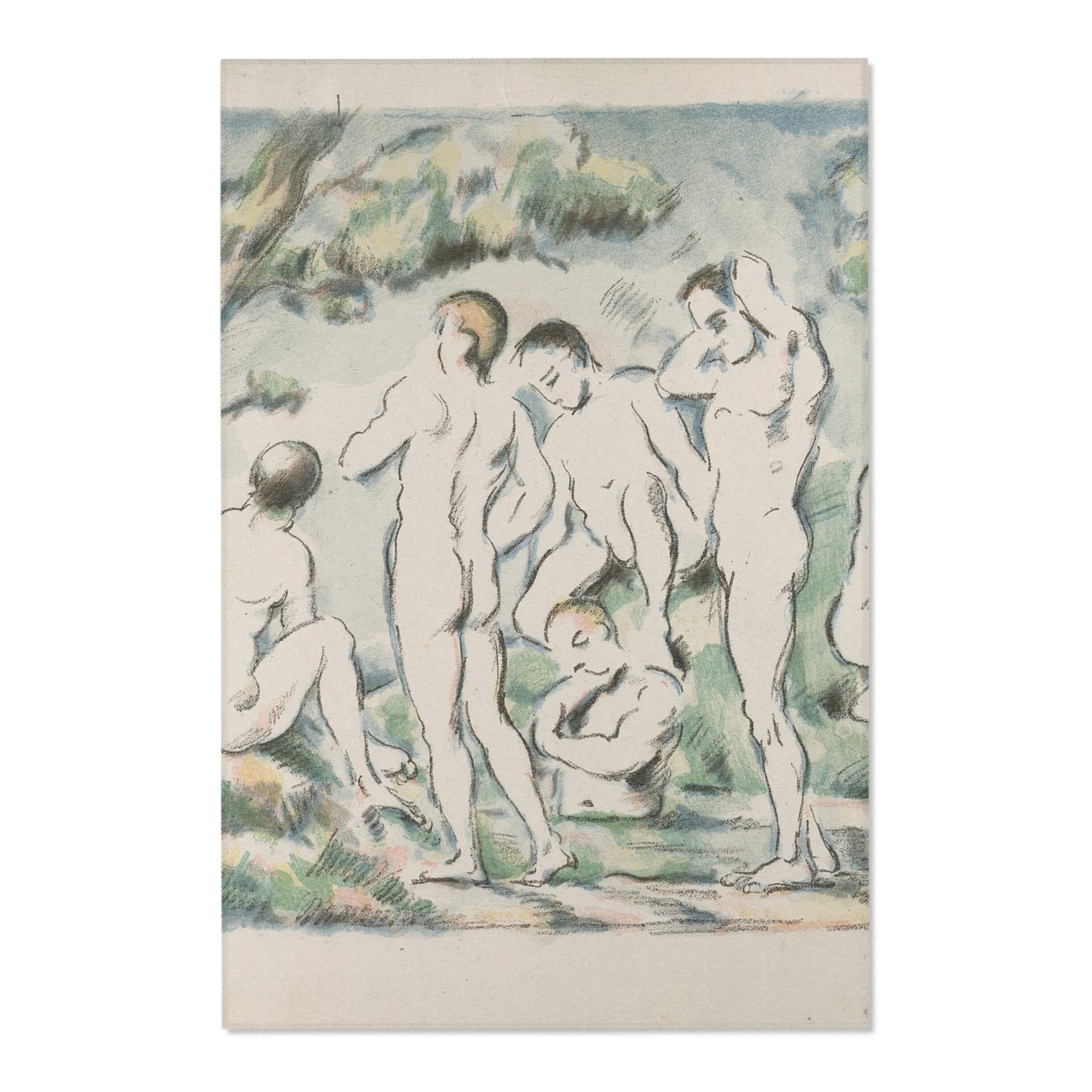Paul Cezanne - Small Bathers | Area Rug