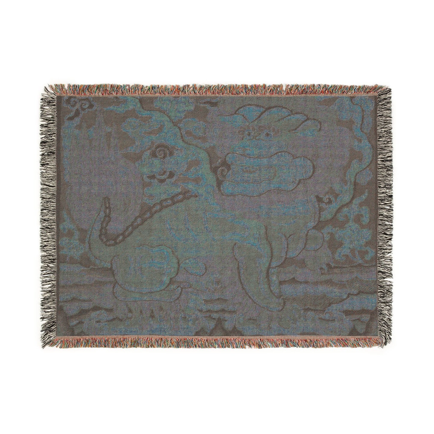 153_rank-badge-with-lion-ming-kesi | Woven Tapestry Blanket