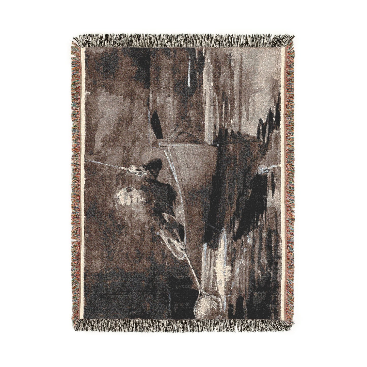 Winslow Homer - Netting the Fish | Woven Tapestry Blanket