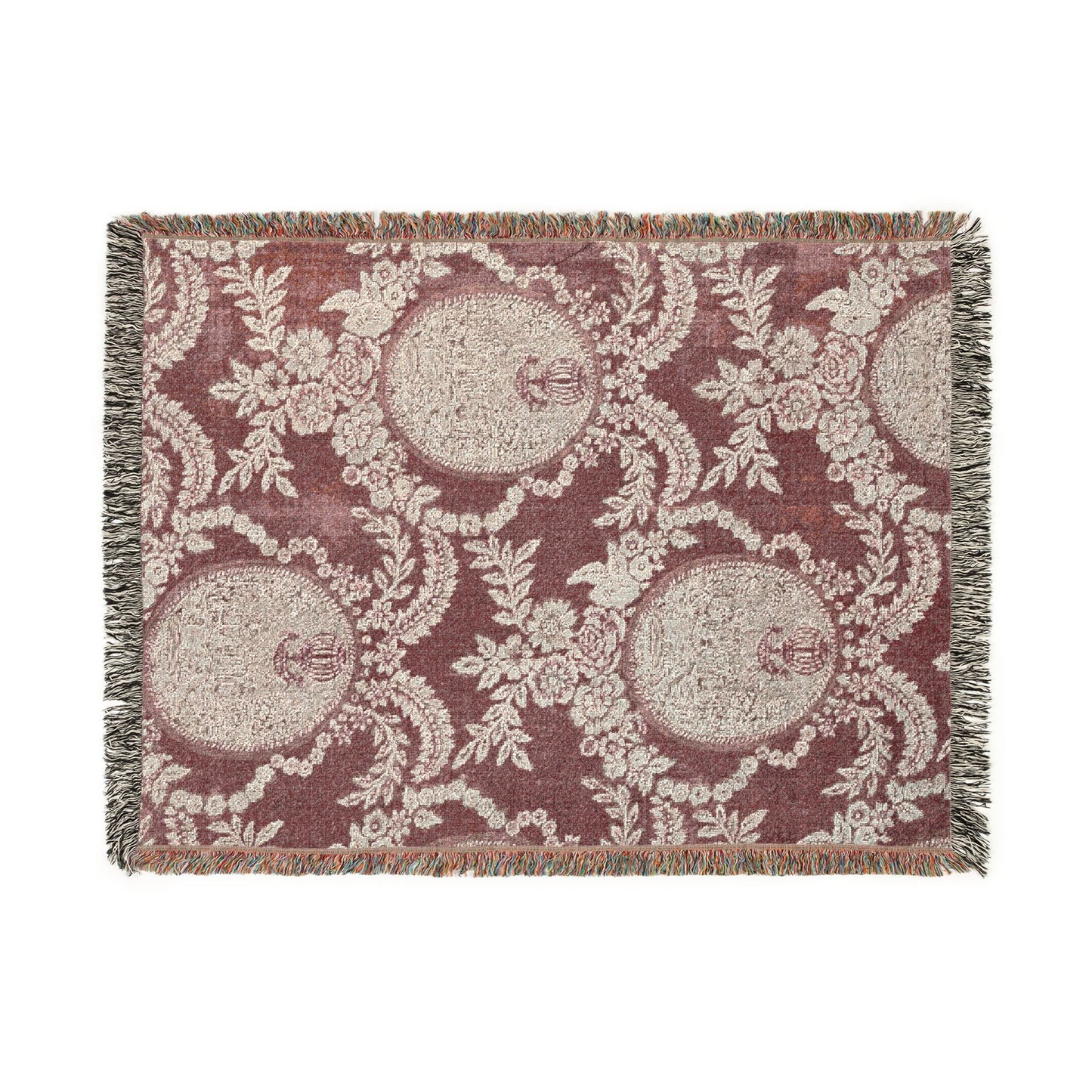 Fragment of Woodblock Printed Cotton Woven Throw Blanket