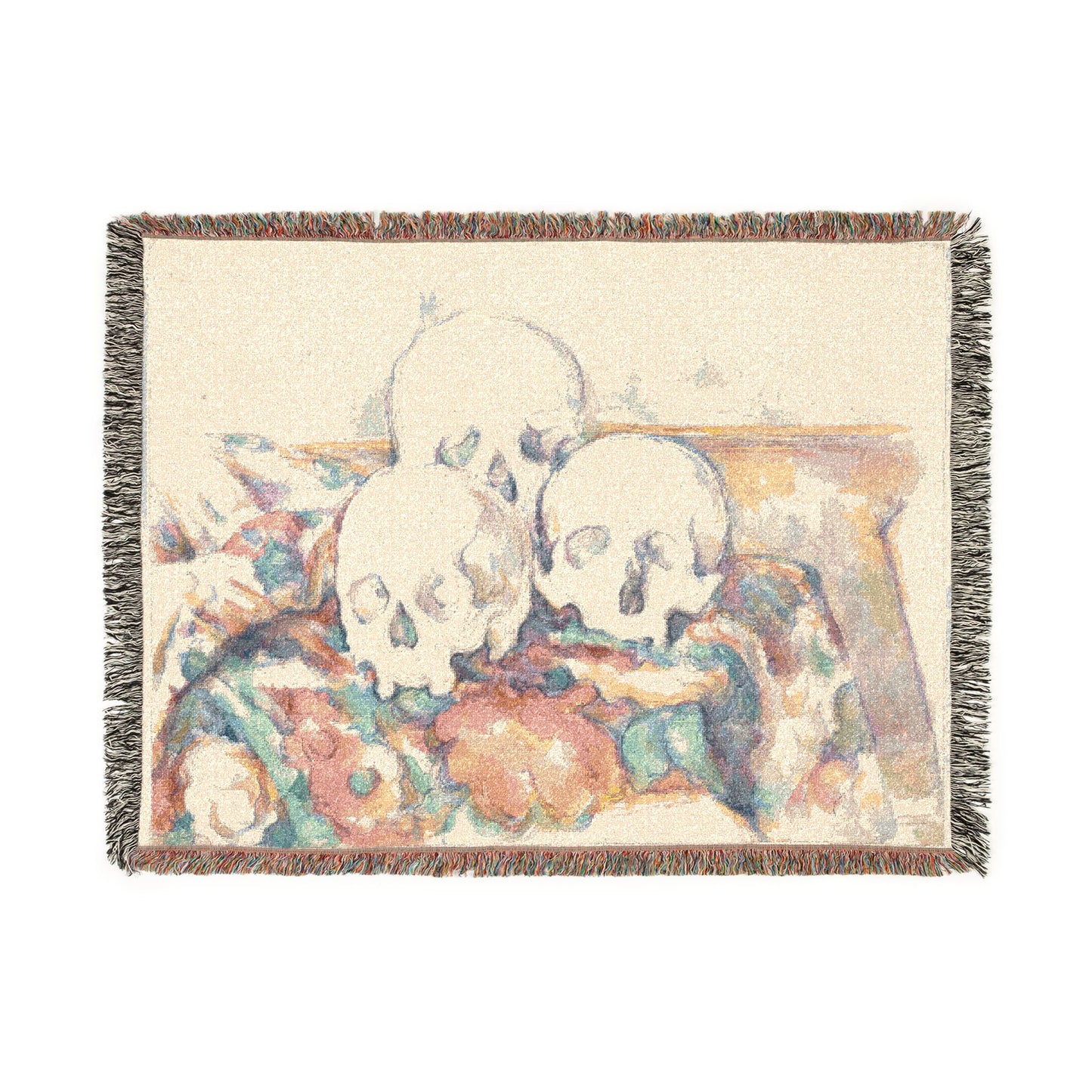 Paul Cezanne - The Three Skulls | Woven Tapestry Blanket